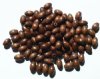 100 9x6mm Dark Brown Oval Wood Beads 